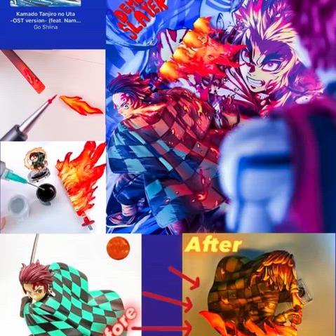 [BUNJANG] Demon Slayer Kamado Tanjirou 2D Repainted Figure / 귀멸의칼날 카마도 탄지로 레진 리페인팅 2D도색 애니도색 리페인트 피규어