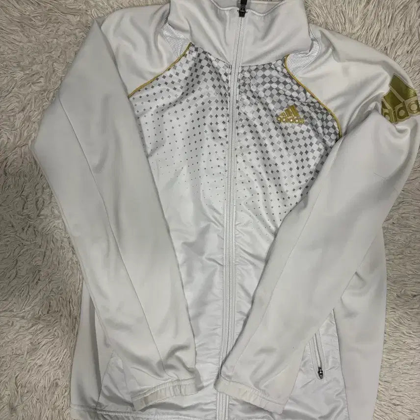 [BUNJANG] Adidas Vintage White Gold Full Zip Jacket / [M] 아디다스 빈티지 화이트골드 집업