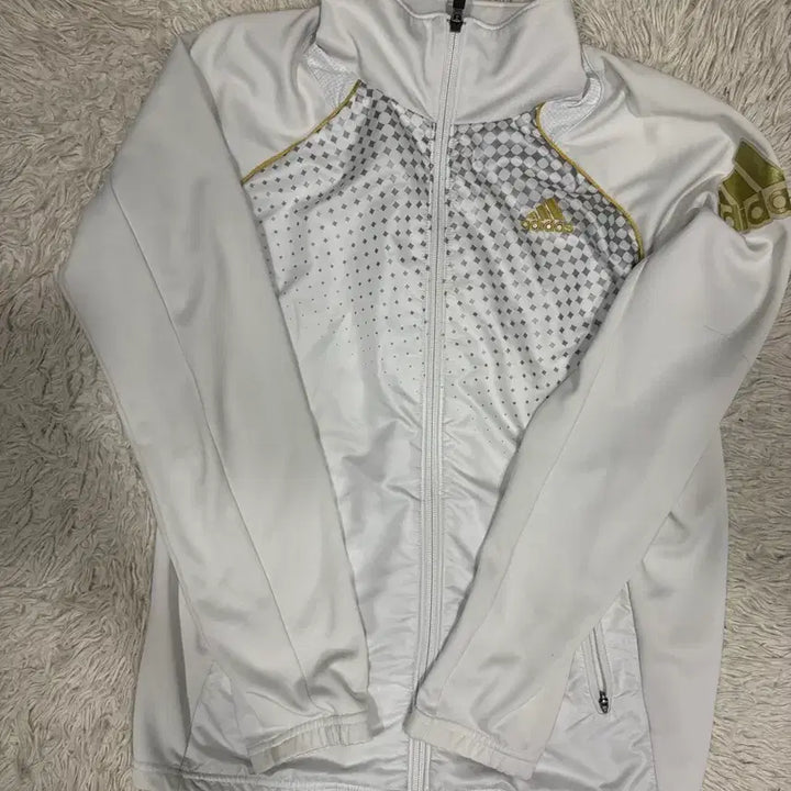 [BUNJANG] Adidas Vintage White Gold Full Zip Jacket / [M] 아디다스 빈티지 화이트골드 집업