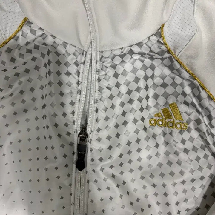 [BUNJANG] Adidas Vintage White Gold Full Zip Jacket / [M] 아디다스 빈티지 화이트골드 집업