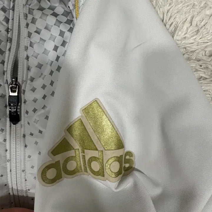 [BUNJANG] Adidas Vintage White Gold Full Zip Jacket / [M] 아디다스 빈티지 화이트골드 집업