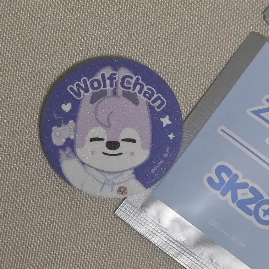 [BUNJANG] Stray Kids Wolf Chan Zootopia Can Badge / 스키주 주토피아 울프찬 캔뱃지