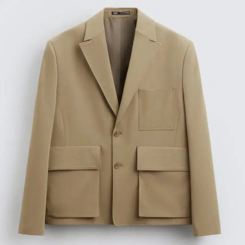 [BUNJANG] Zara Pocket Blazer Beige (M) / (새상품) 자라 포켓 블레이져. 베이지(M)