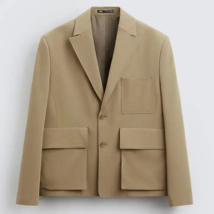 [BUNJANG] Zara Pocket Blazer Beige (M) / (새상품) 자라 포켓 블레이져. 베이지(M)