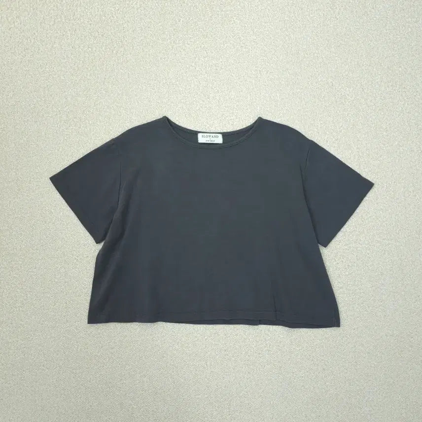 [BUNJANG] Slow and [Semi-Crop] Short Sleeve T-shirt / (F)슬로우앤드 여성 세미크롭 반팔 티셔츠 탄탄핏