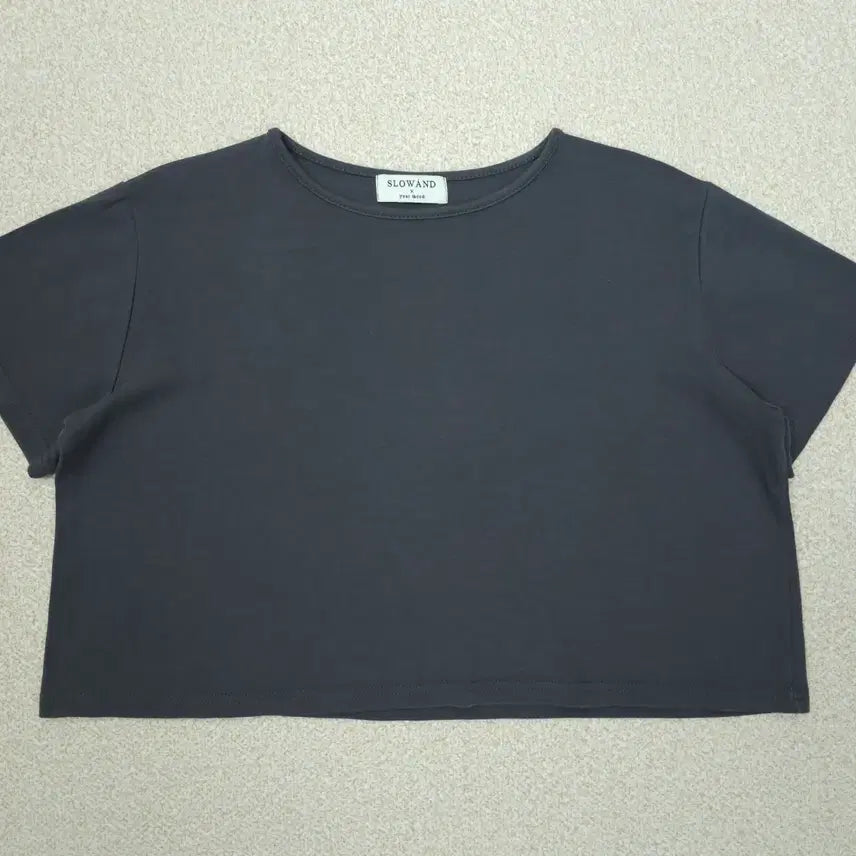 [BUNJANG] Slow and [Semi-Crop] Short Sleeve T-shirt / (F)슬로우앤드 여성 세미크롭 반팔 티셔츠 탄탄핏