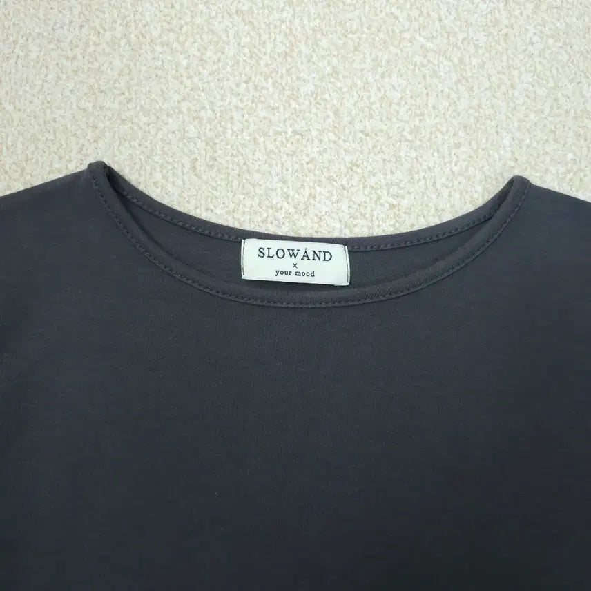 [BUNJANG] Slow and [Semi-Crop] Short Sleeve T-shirt / (F)슬로우앤드 여성 세미크롭 반팔 티셔츠 탄탄핏
