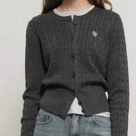 [BUNJANG] General Idea Cable Knit Cardigan / 제너럴아이디어 케이블 가디건