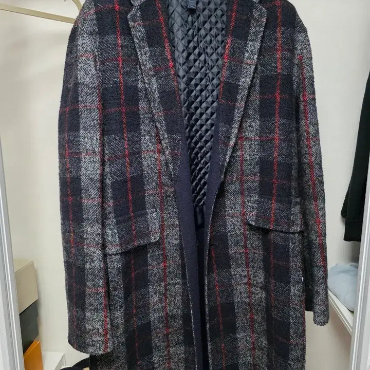 [BUNJANG] Customellow Check Coat / 커스텀멜로우 체크 코트