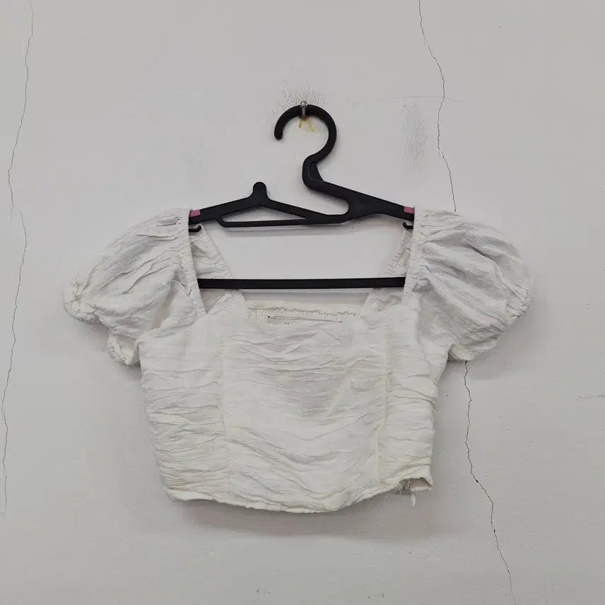 [BUNJANG] Seokookie Underboob Crop Top Short Sleeve Blouse Women&