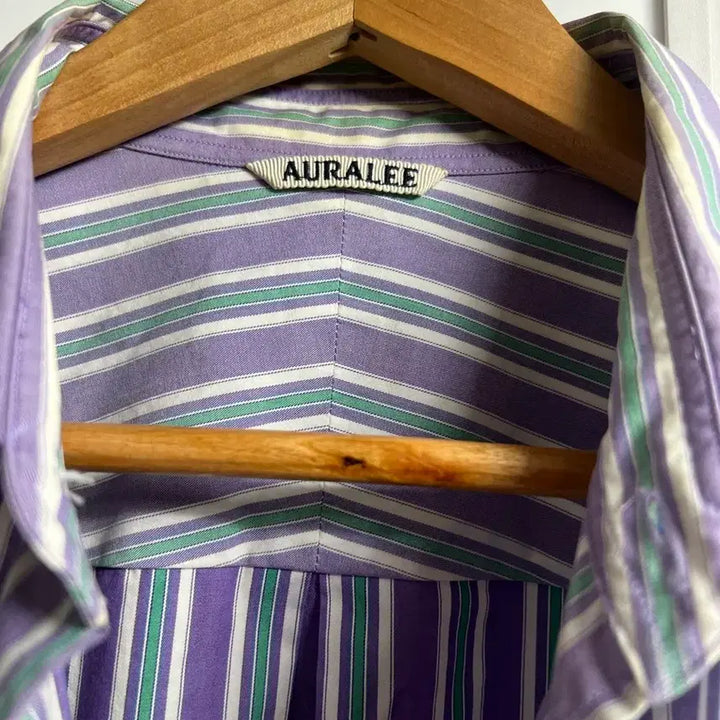 [BUNJANG] Auralee Stripe Shirt / 오라리 스트라이프 셔츠