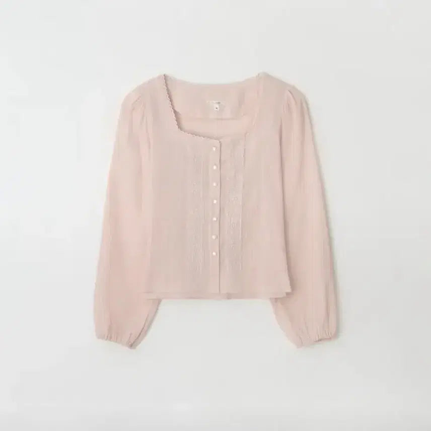[BUNJANG] Jennio Pearl Ethnic Blouse Apricot S / 제니오 펄 에스닉 블라우스 애브리콧 s