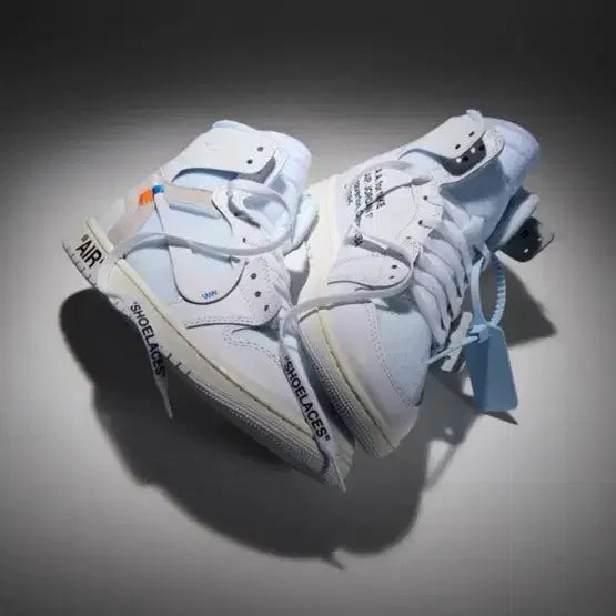 [BUNJANG] Nike Jordan 1 x Virgil Abloh Archive Retro High Alaska White Sneakers / 조던 1 x 버질 아블로 아카이브 레트로 하이 알래스카 화이트