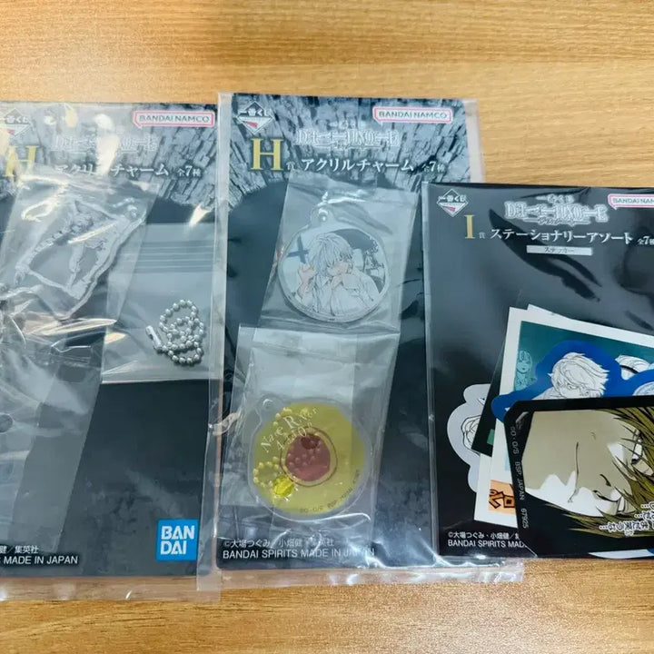 [BUNJANG] Death Note Acrylic Charm/Sticker Bundle Set / 데스노트 이치방쿠지 아크릴 참/스티커 세트 일괄