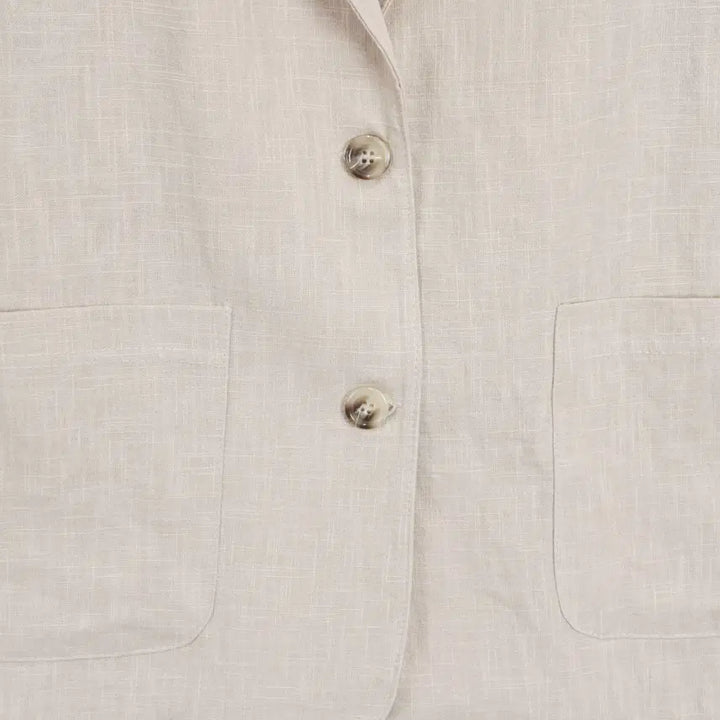 [SOLD OUT] TAKE 여성 린넨 투버튼 싱글 반팔 자켓 free