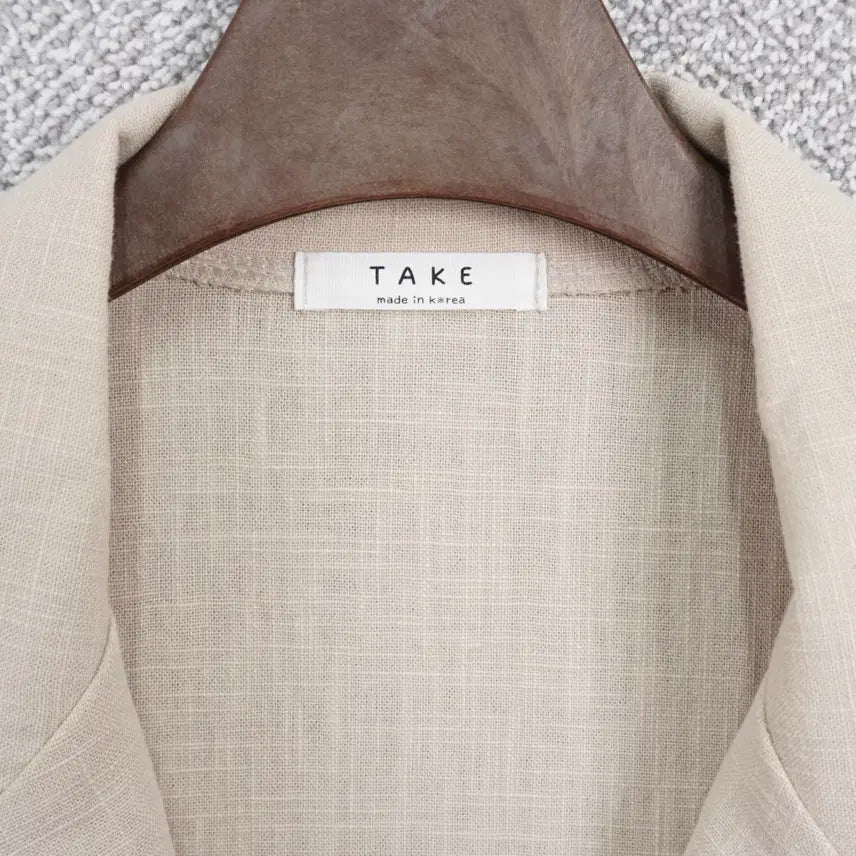 [SOLD OUT] TAKE 여성 린넨 투버튼 싱글 반팔 자켓 free