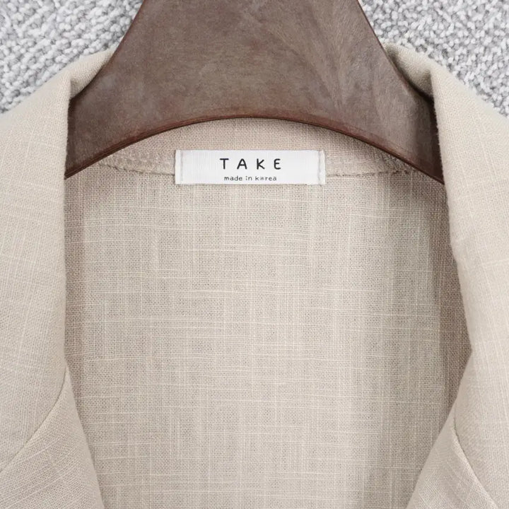 [SOLD OUT] TAKE 여성 린넨 투버튼 싱글 반팔 자켓 free
