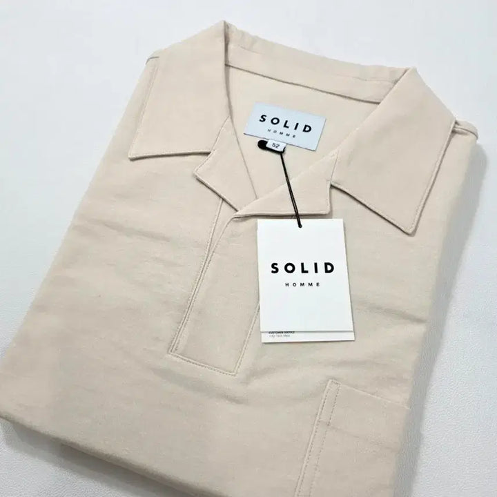 [BUNJANG] Solid Homme V-neck Short Sleeve Polo Shirt (Size 52) / 솔리드옴므 반팔 카라티 52