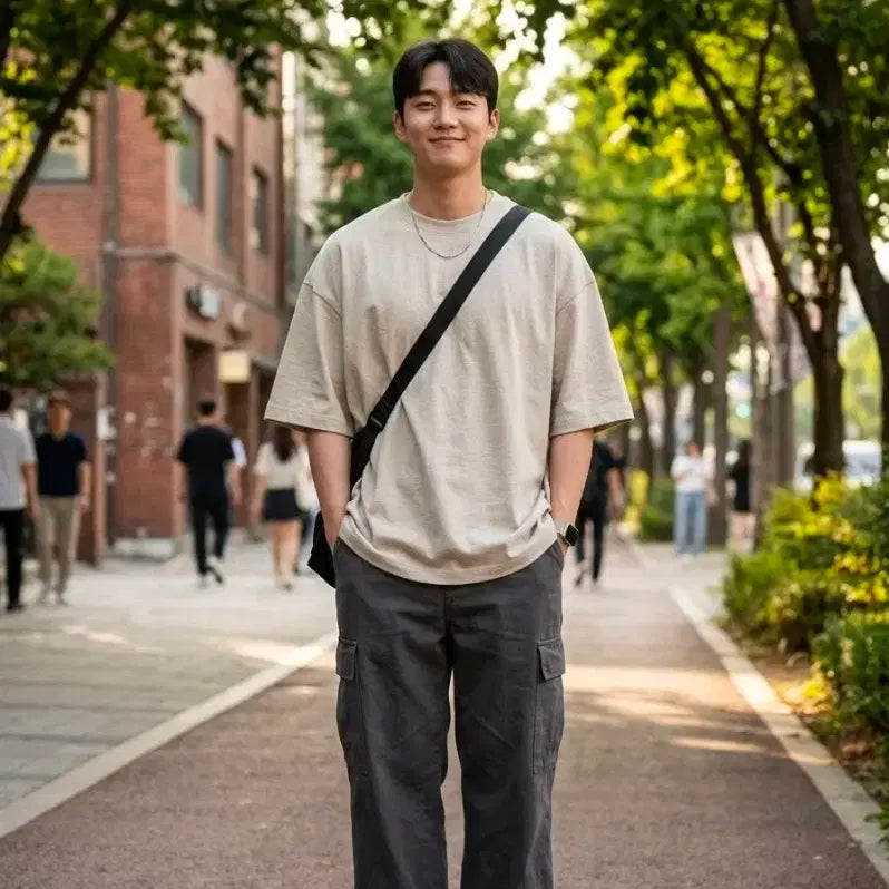 [BUNJANG] Solid Homme Crinkle Finish T-shirt / 솔리드옴므 반팔 티셔츠 105