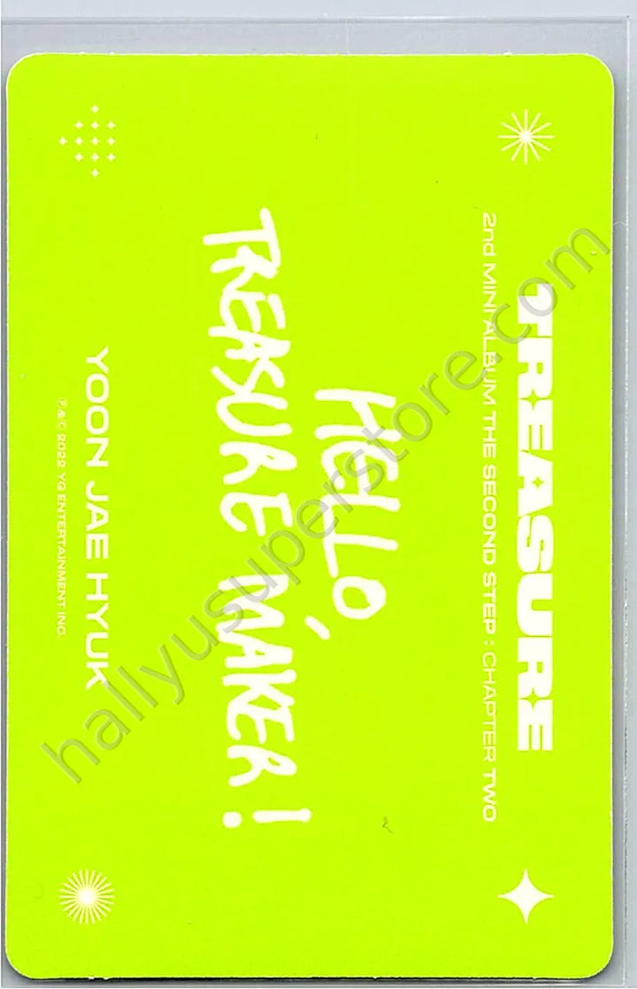 TREASURE - Yoon Jaehyuk - THE SECOND STEP : CHAPTER TWO album photocard green version selfie