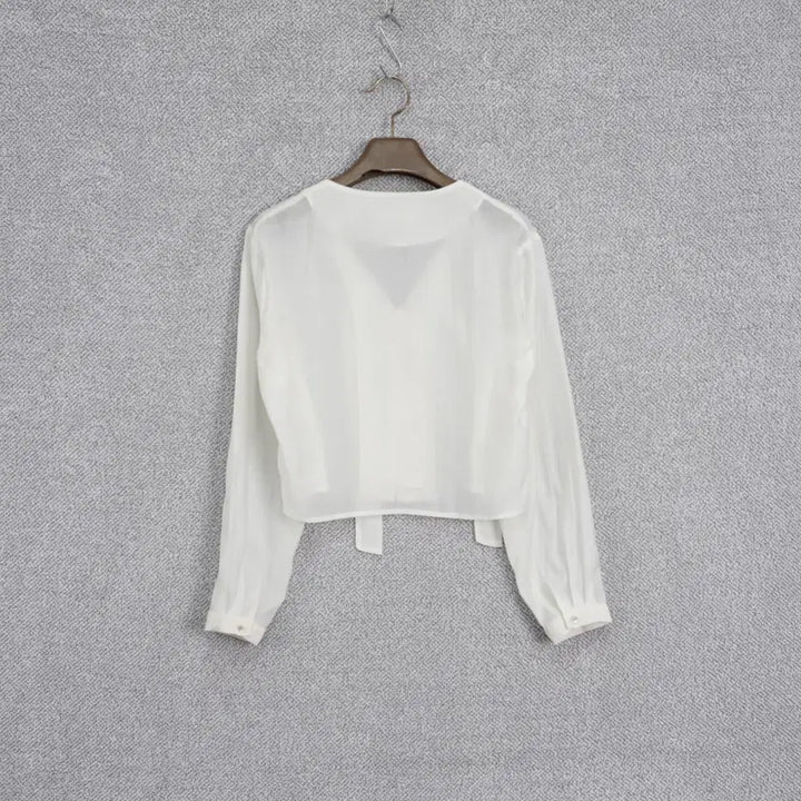 [SOLD OUT] 리에뜨 riette 프랑 타이 크롭 블라우스 free