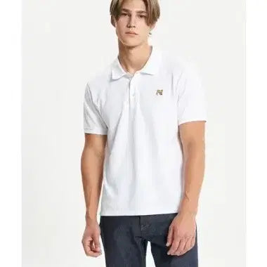 [BUNJANG] Maison Kitsune Fox Head White Polo Shirt / NM48정품새상품>메종키츠네 폭스헤드 화이트 폴로티