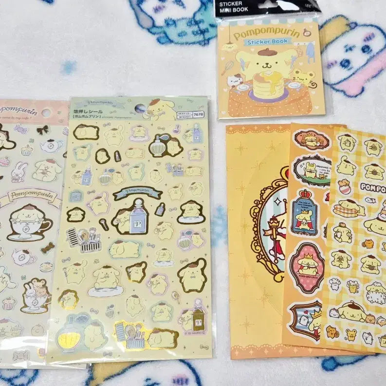 [BUNJANG] Sanrio Pompompurin Sticker Mini Book Bundle Set / 산리오 폼폼푸린 일본 정품 스티커 미니북 일괄 양도합니다