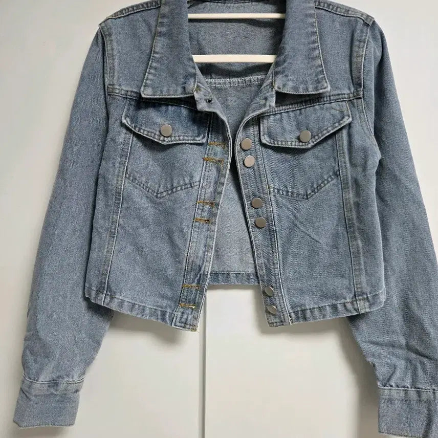 [BUNJANG] S Crop Denim Jacket / 청자켓 크롭 데님 자켓 S 새상품