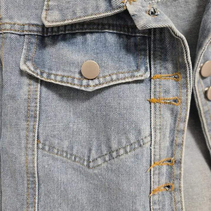 [BUNJANG] S Crop Denim Jacket / 청자켓 크롭 데님 자켓 S 새상품