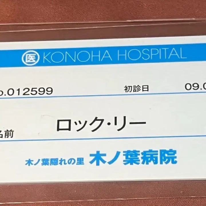 [BUNJANG] Naruto Rock Lee Konoha Hospital Admission Ticket / 나루토 록리 코노하 병원 진료권