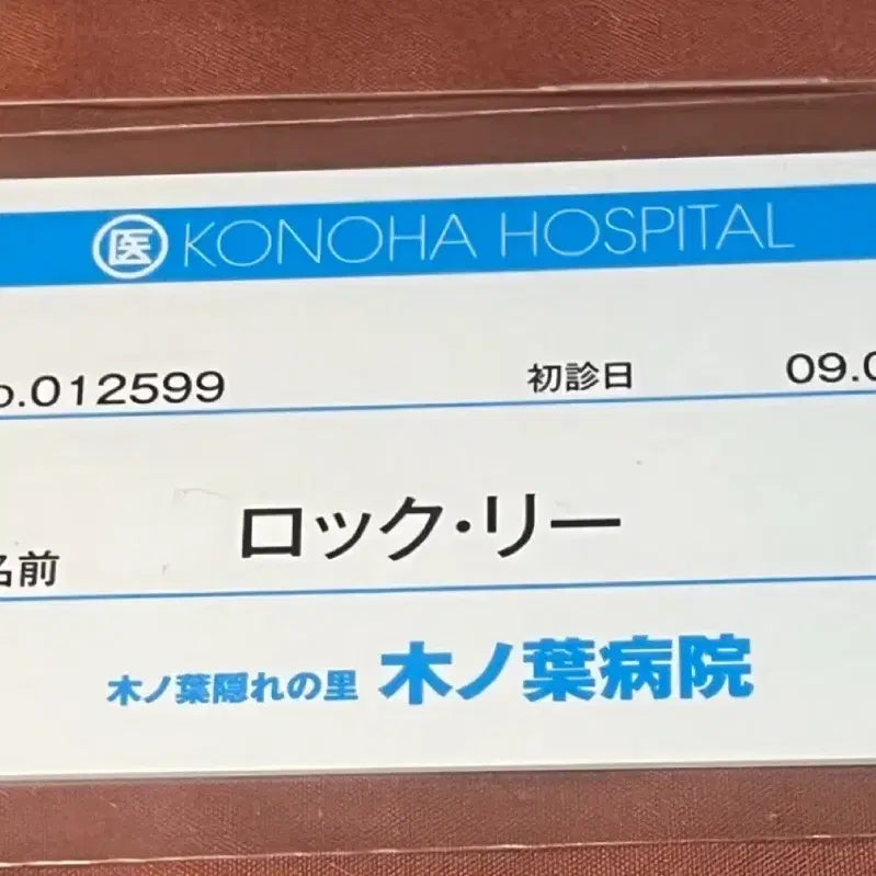 [BUNJANG] Naruto Rock Lee Konoha Hospital Admission Ticket / 나루토 록리 코노하 병원 진료권