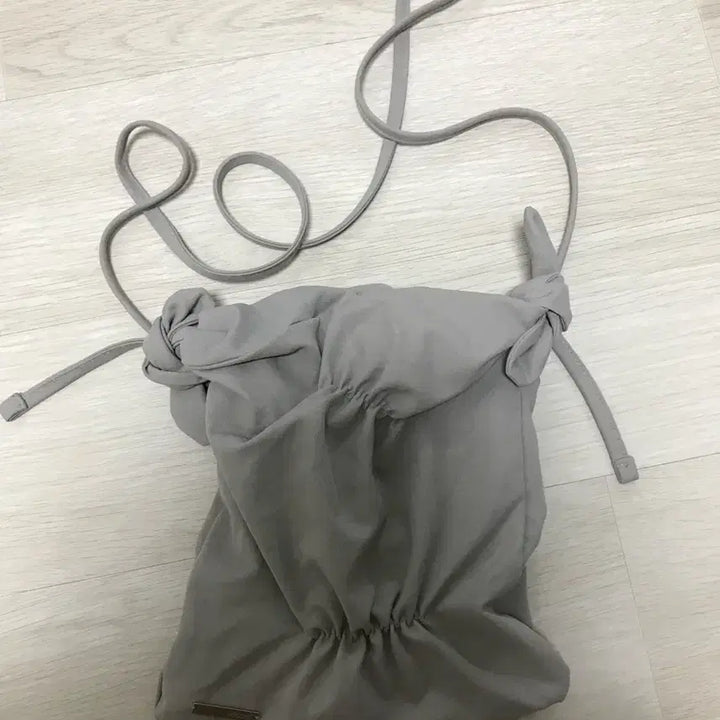 [BUNJANG] Miseki Seoul Shirring Mini Crossbag Gray / 미세키서울 셔링 미니 크로스백 그레이