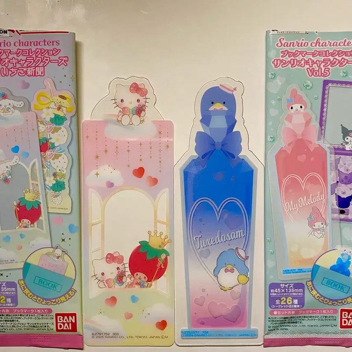 [BUNJANG] Bandai Sanrio Hello Kitty &amp; Tuxedo Sam Bookmark Bundle Set / [단순개봉/일괄] 반다이 산리오 북마크 - 헬로키티/ 턱쌤