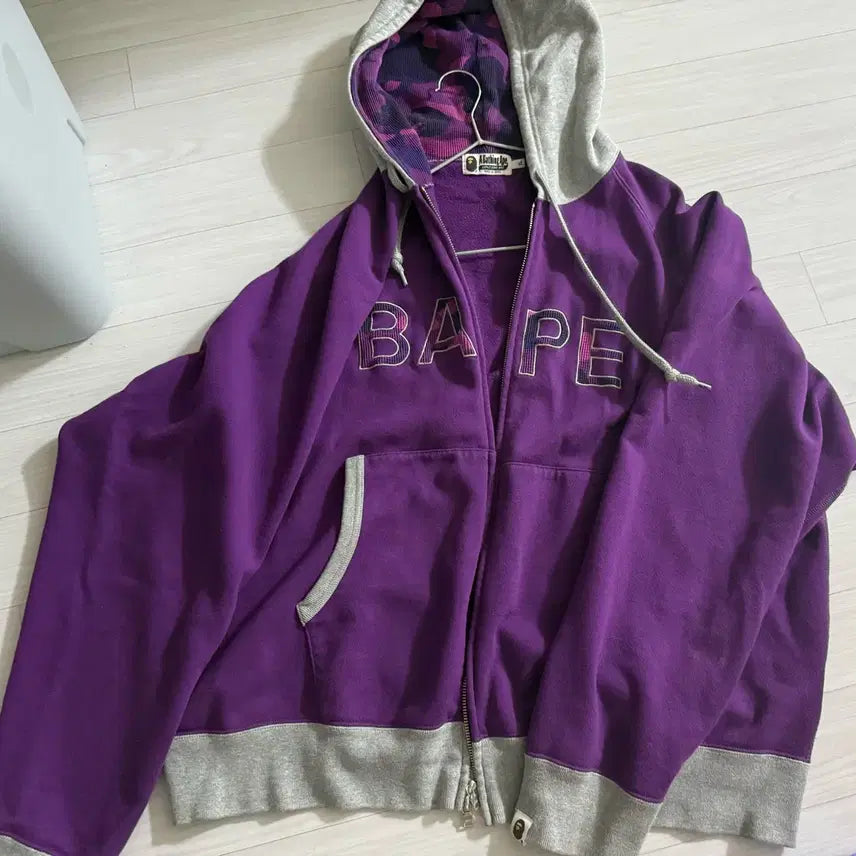 [BUNJANG] BAPE Color Camo Thermal Patch Loose Fit Hoodie Zip-up / 베이프 컬러 카모 써멀 패치 루즈핏 후드집업