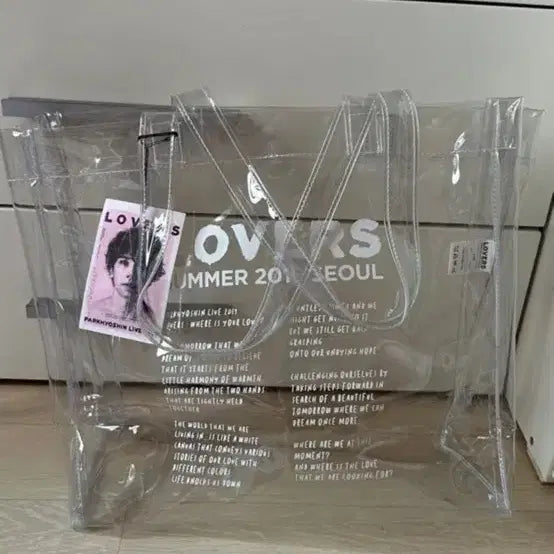 [BUNJANG] Park Hyo Shin LOVERS Transparent Beach Bag / 박효신 LOVERS 투명 비치백 (굿즈)