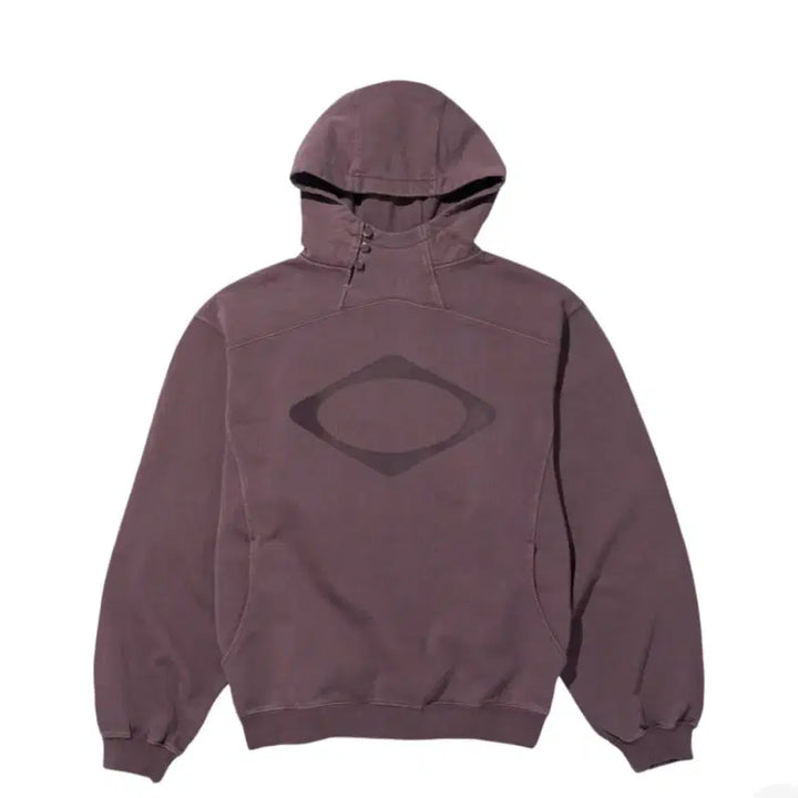 [BUNJANG] Mischief Rhombus Side Button Up Hood Washed Red Brown / (W) 미스치프 롬버스 사이드 버튼 업 후드 워시드 레드 브라운