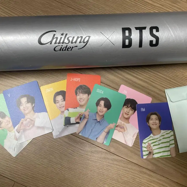 [BUNJANG] BTS Chilsung Cider Limited Edition Poster + Photocard Set / (한정판) BTS 방탄 칠성사이다 8종 브로마이드 포스터 + 포토카