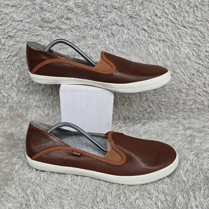 [BUNJANG] Keds Brown Leather Slip-on Sneakers / 구제짱짱맨 260 KED 케즈 브라운 레더 슬립온