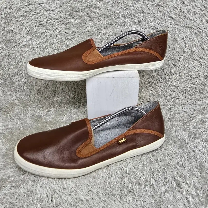 [BUNJANG] Keds Brown Leather Slip-on Sneakers / 구제짱짱맨 260 KED 케즈 브라운 레더 슬립온