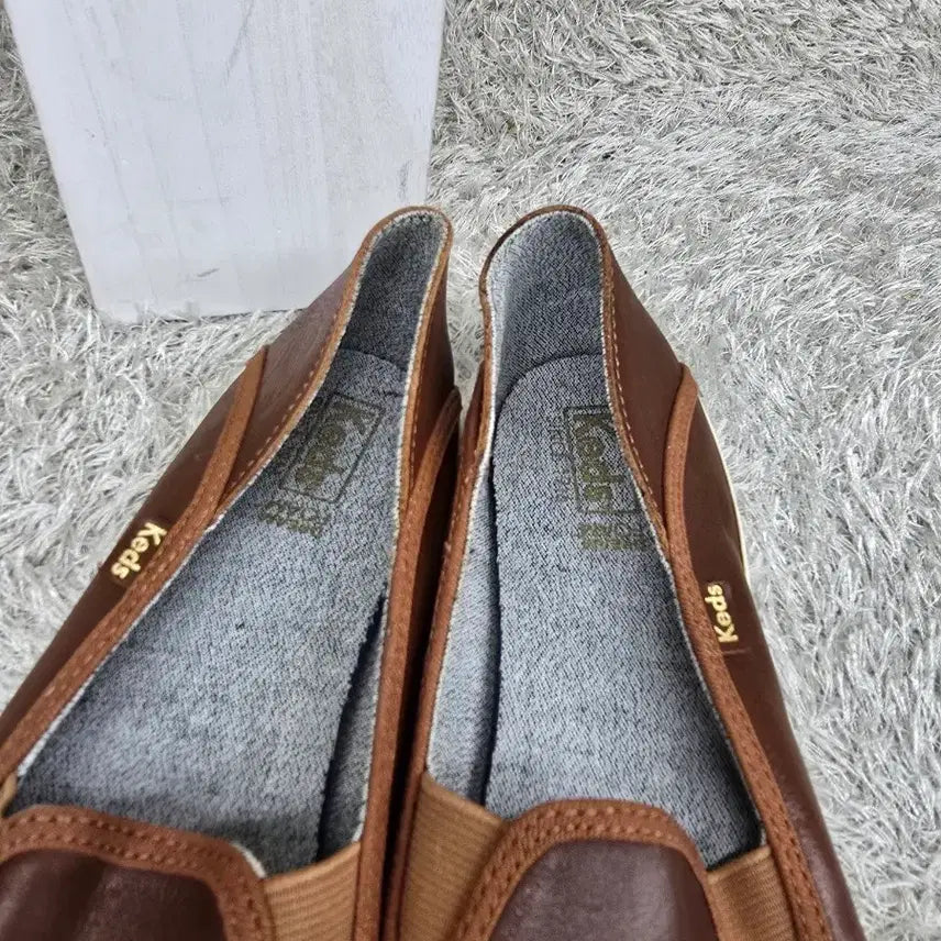 [BUNJANG] Keds Brown Leather Slip-on Sneakers / 구제짱짱맨 260 KED 케즈 브라운 레더 슬립온
