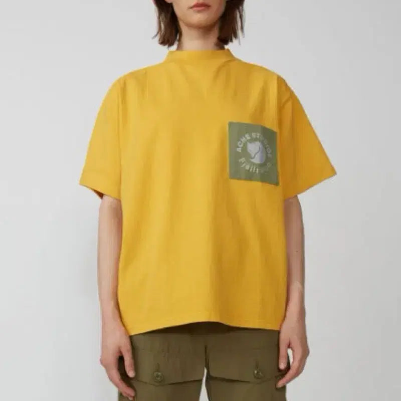[BUNJANG] Acne Studios x Fjällräven Patch Oversized T-Shirt Yellow / 아크네스튜디오X피엘라벤 패치티셔츠