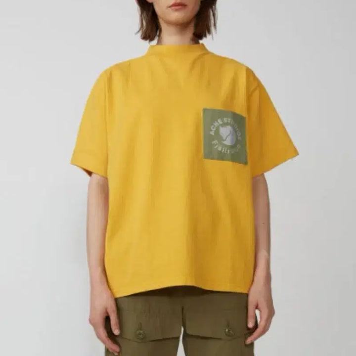 [BUNJANG] Acne Studios x Fjällräven Patch Oversized T-Shirt Yellow / 아크네스튜디오X피엘라벤 패치티셔츠