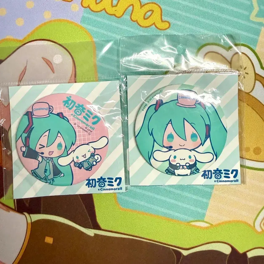 [BUNJANG] Hatsune Miku Sanrio Can Badge Set / 미개봉 미쿠 산리오 캔뱃지 세트 판매