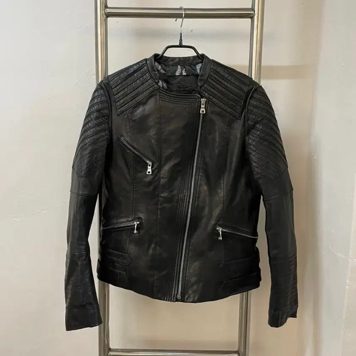 [BUNJANG] Paris Hilton Leather Rider Jacket / 레더 라이더 자켓