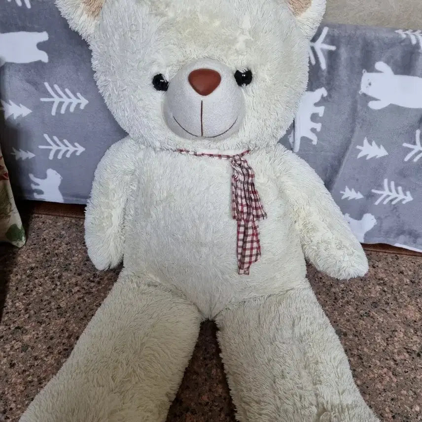 [BUNJANG] White Bear Plush Toy / 화이트 곰 인형