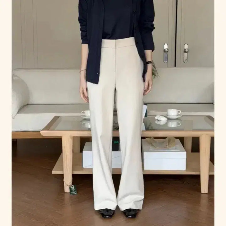 [BUNJANG] OKP Cheese Slacks Ivory Size 1 / OKP 오케이플레이스 치즈 슬랙스 아이보리 1사이즈