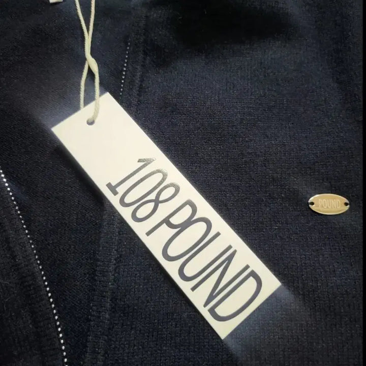 [BUNJANG] 108 Pound Navy Hooded Zip-Up Knit Sweater (Size 55) / 정가 85000원 108파운드 네이비 후드 집업 니트 55사이즈 새상품