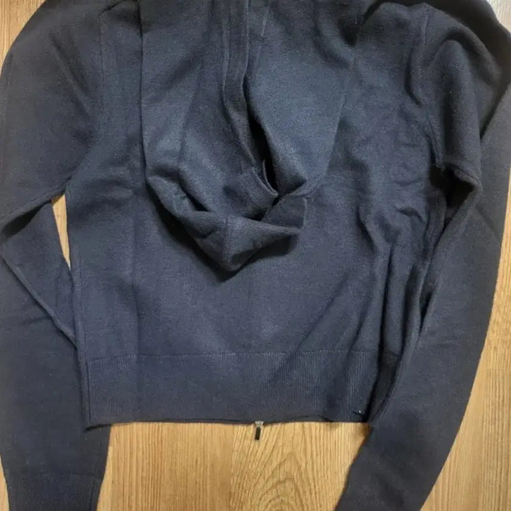 [BUNJANG] 108 Pound Navy Hooded Zip-Up Knit Sweater (Size 55) / 정가 85000원 108파운드 네이비 후드 집업 니트 55사이즈 새상품