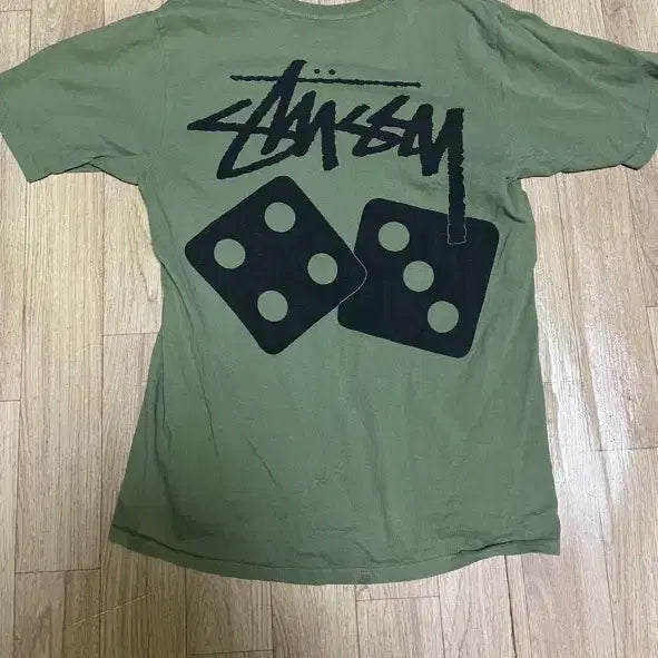 [BUNJANG] Stussy Dice Short Sleeve T-shirt / 스투시 피그먼트 다이스 반팔 카키 S 판매