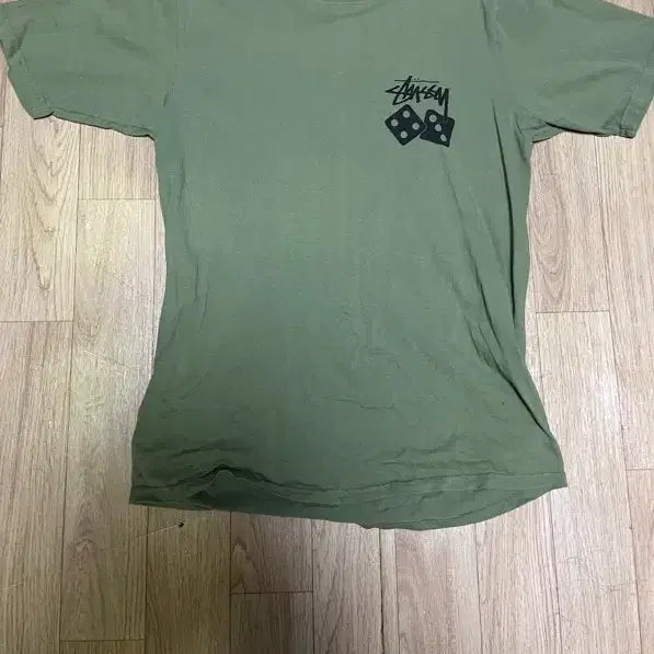 [BUNJANG] Stussy Dice Short Sleeve T-shirt / 스투시 피그먼트 다이스 반팔 카키 S 판매